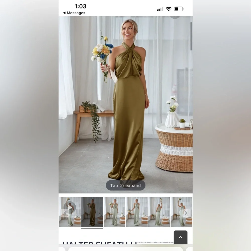 Dresses | Olive Green Bridesmaid Dress Martini Color | Poshmark